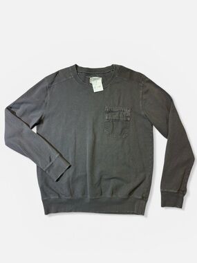 NEW Current/Elliot mens 3 L Large gray solid crewneck distressed sweatshirt NWT